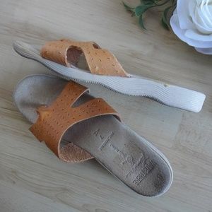 VTG Famolare Wave There Leather Slide Sandals 8.5